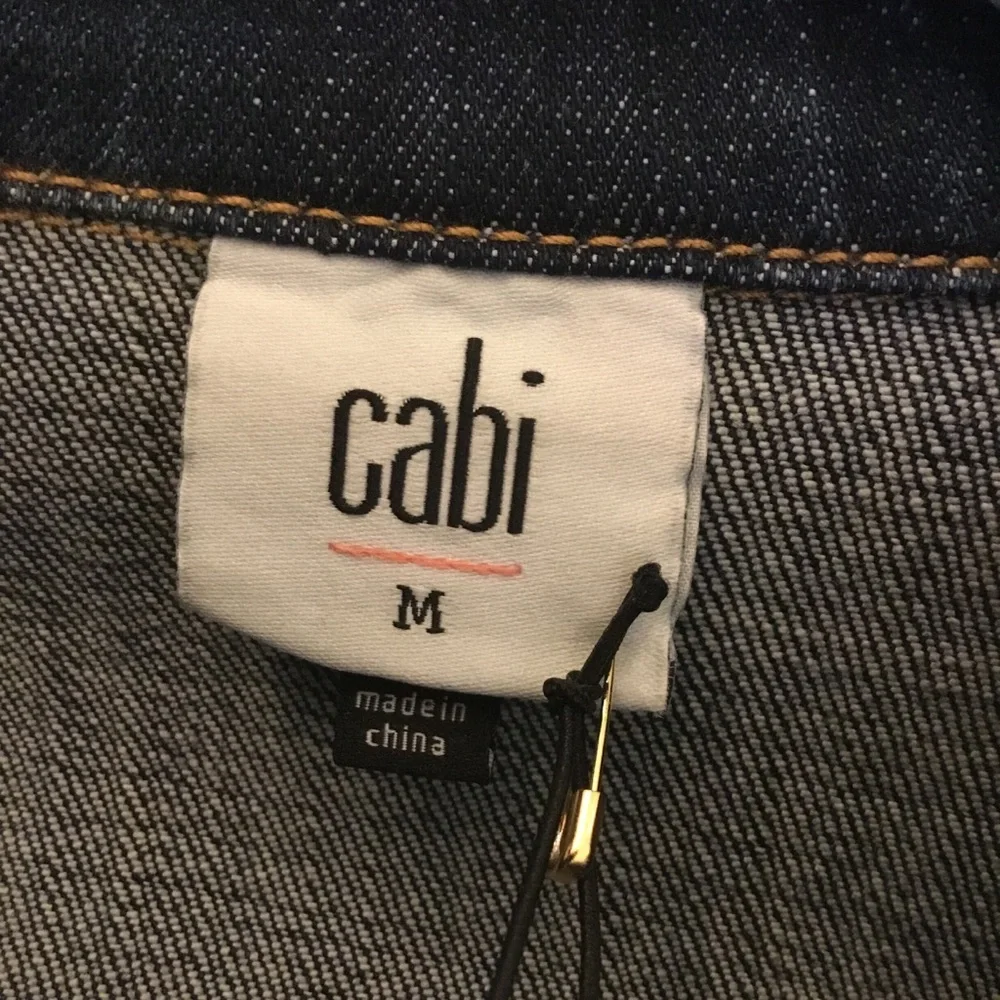 Cabi Denim Jacket with Button Details Size M - Picture 5 of 6